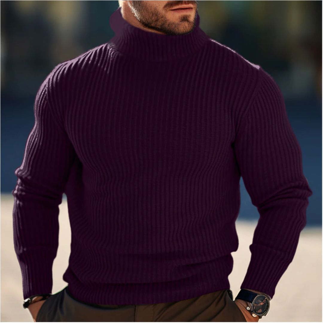 Stellaro – Slim Fit Rollkragenpullover Herren