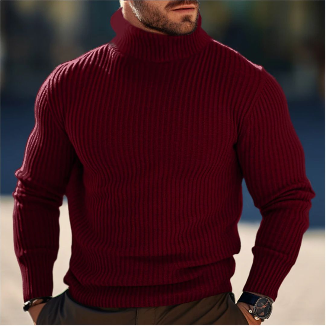 Stellaro – Slim Fit Rollkragenpullover Herren