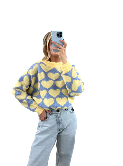Curola – Herzmuster Pullover Damen