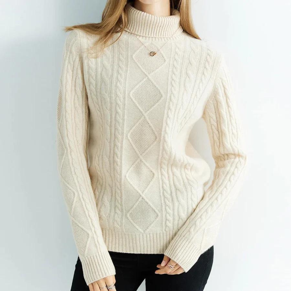 Elyra – Gerader Rollkragenpullover Damen