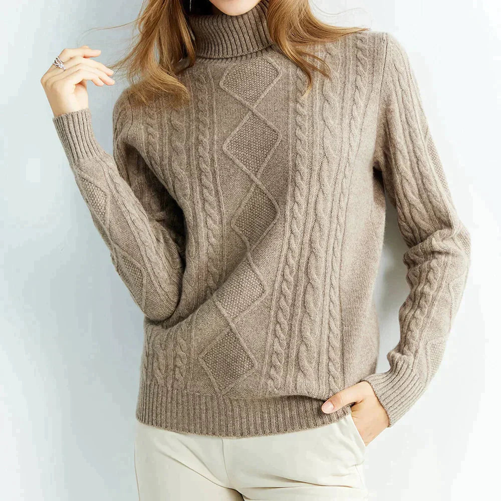 Elyra – Gerader Rollkragenpullover Damen
