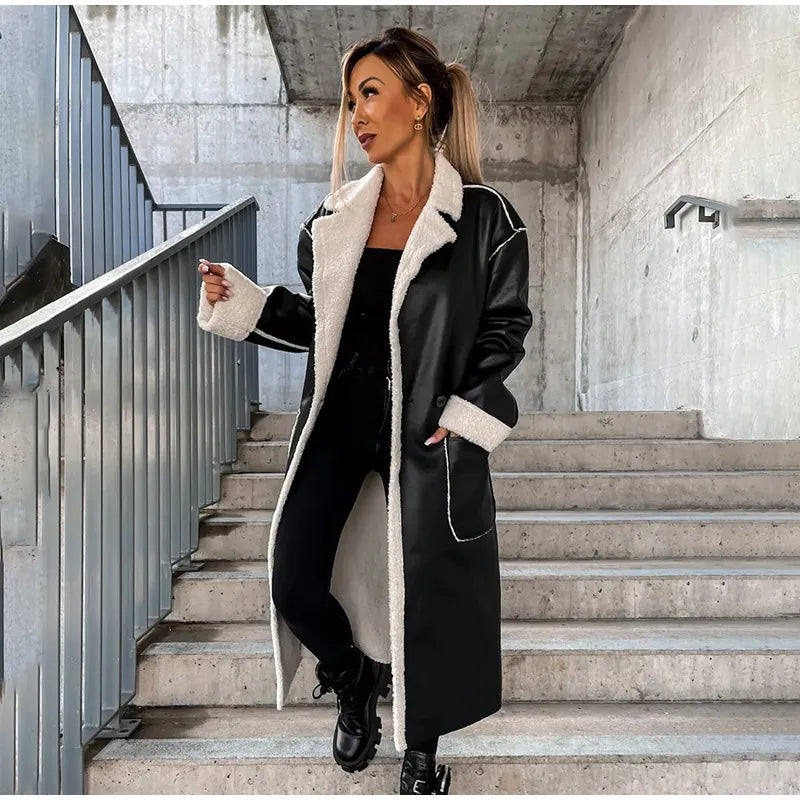 Bellara – Lange Reversjacke mit Gürtel