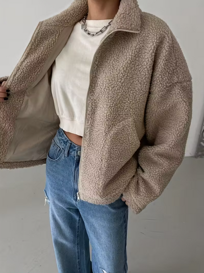 Tassina – Oversize Teddyfell-Jacke Damen