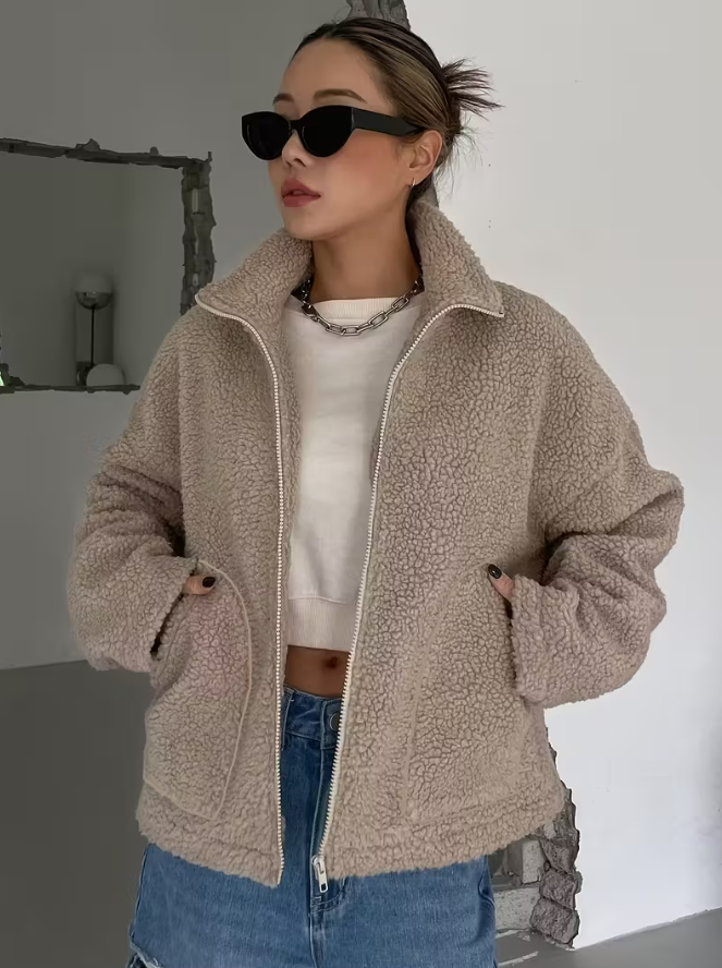 Tassina – Oversize Teddyfell-Jacke Damen