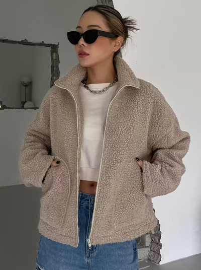Tassina – Oversize Teddyfell-Jacke Damen