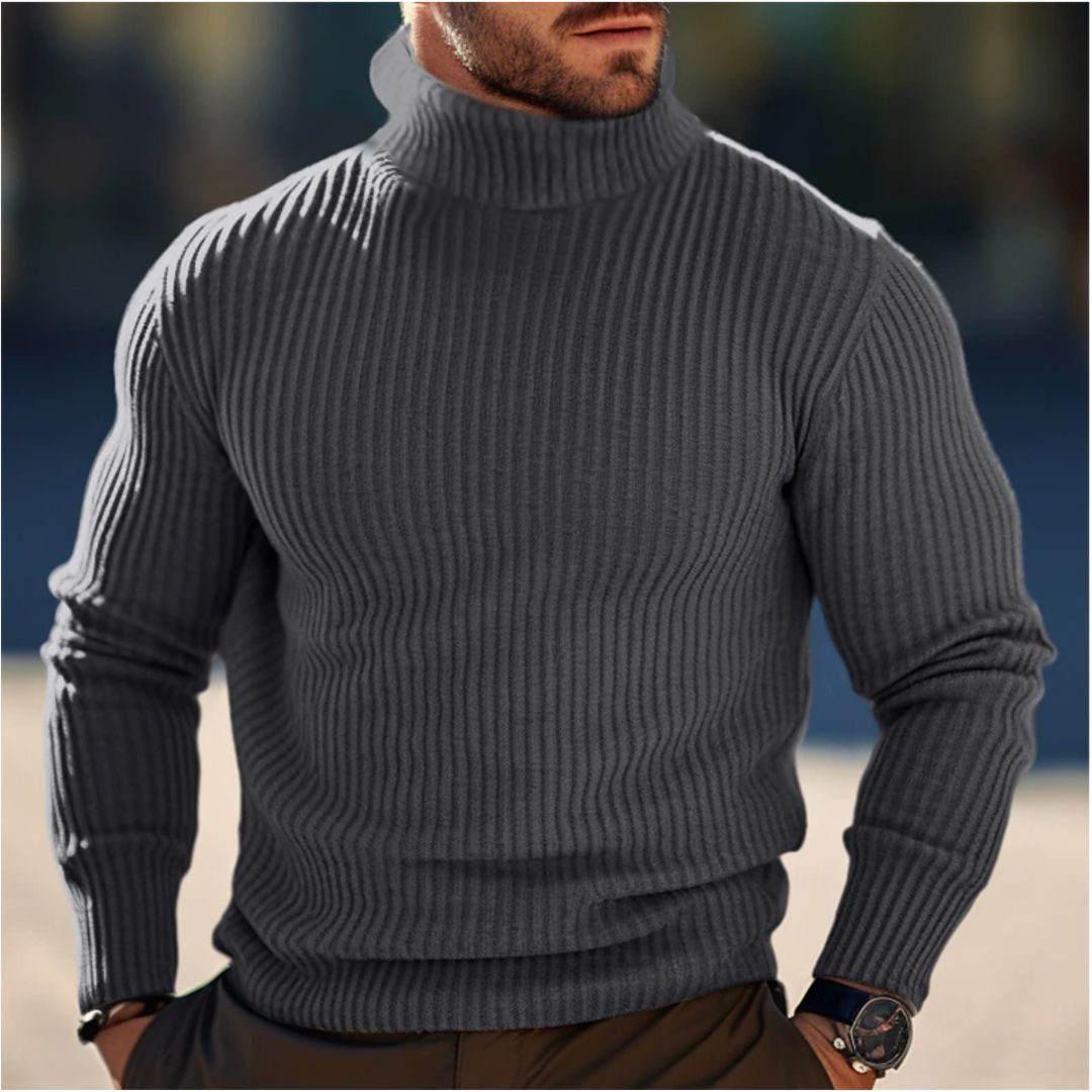 Stellaro – Slim Fit Rollkragenpullover Herren
