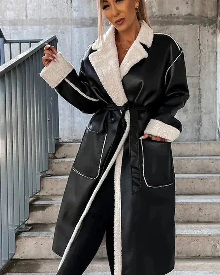 Bellara – Lange Reversjacke mit Gürtel