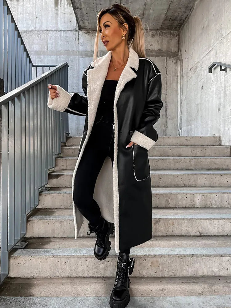Bellara – Lange Reversjacke mit Gürtel