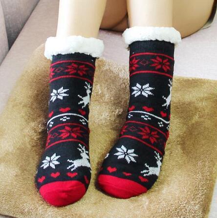 CosyStep – Holiday Socken mit Fleece-Schuhen