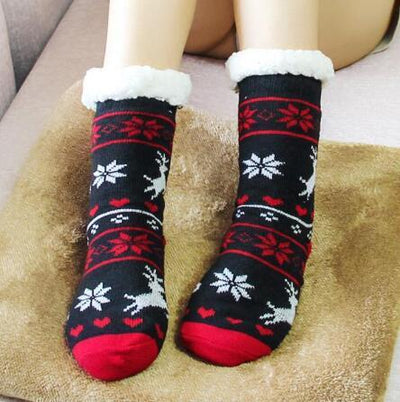 CosyStep – Holiday Socken mit Fleece-Schuhen