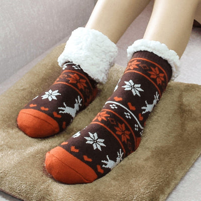 CosyStep – Holiday Socken mit Fleece-Schuhen