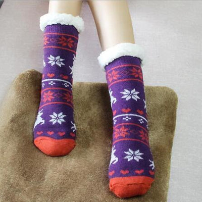 CosyStep – Holiday Socken mit Fleece-Schuhen
