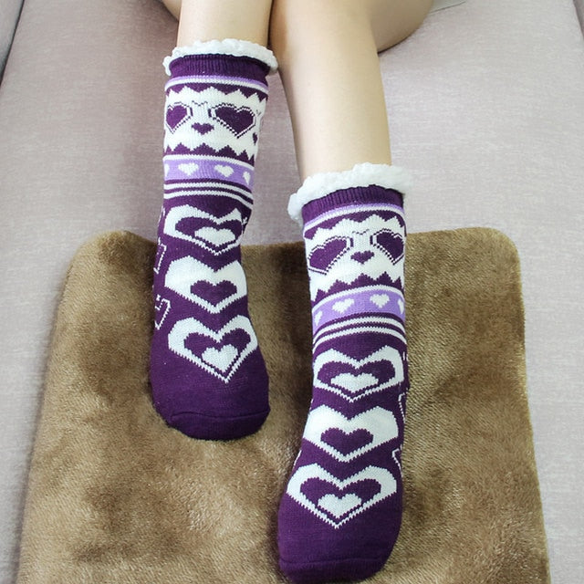 CosyStep – Holiday Socken mit Fleece-Schuhen